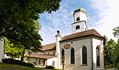 evangelische Nikolaikirche in Isny im Westallgäu in Baden-Württemberg in Deutschland