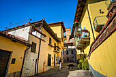 In the picturesque streets of Serralunga d'39; Alba, Langhe, Piedmont, Italy
