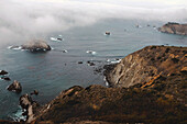 Fog over Pacific Ocean, Big Sur, California, USA