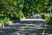 West Side Fahrrad- und Joggingwege, New York City, New York, USA