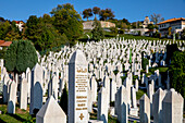 Märtyrer-Gedenkfriedhof Kovaci, der Hauptfriedhof für Soldaten der bosnischen Armee, Stari Grad, Sarajevo, Bosnien, Europa