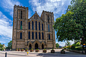 Blick auf Ripon Cathedral Church of St. Peter und St. Wilfrid, Ripon, North Yorkshire, England, Vereinigtes Königreich, Europa