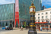 View of Little Ben Clock, 1892 replica of Big Ben, Victoria, London, England, United Kingdom, Europe