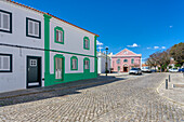 Street and municipal library, Lagoa, Algarve, Portugal, Europe