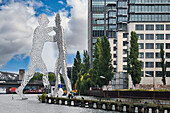 Molecule Man, Monumental sculpture by Jonathan Borofsky, Spree River, Berlin, Germany, Europe