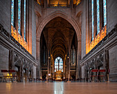 Interior of Liverpool Cathedral, Liverpool, Merseyside, England, United Kingdom, Europe