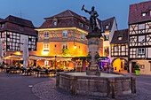 Schwendi Fountain at Place de l'Ancienne Douane Square, Colmar, Alsace, Haut-Rhin, France, Europe