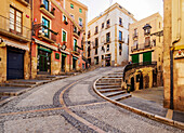 Straße der Altstadt, Tarragona, Katalonien, Spanien, Europa