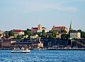 View towards the Katarina-Sofia Neighbourhood, Sodermalm, Stockholm, Stockholm County, Sweden, Scandinavia, Europe