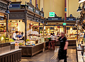 Ostermalms Saluhall, food market, interior, Stockholm, Stockholm County, Sweden, Scandinavia, Europe