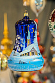 Bemaltes Glas Christbaumkugel, Weihnachtsmarkt, Rothenburg, Deutschland