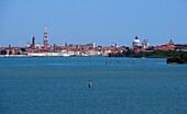 View of Venice and Lagoon from the ship, Venice, Italy