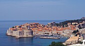 View over Dubrovnik old town, South Dalmatia, Croatian Adriatic Coast, Croatia