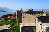View from Samuil's Fortress in Ohrid on Lake Ohrid, North Macedonia