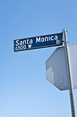 Wegweiser Santa Monica Boulevard, Kalifornien, USA