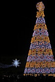 Weihnachtsschmuck auf der Piazza Sant' Oronzo, Lecce, Salento, Apulien, Italien