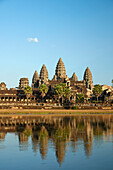 Tempelanlage Angkor Wat (12. Jahrhundert), Weltkulturerbe Angkor, Siem Reap, Kambodscha (Großformat verfügbar)