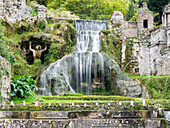 Italien, Latium, Tivoli, Villa d'Este. Grotten-Brunnen.