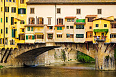 Shop windows and shutters, Ponte Vecchio, Florence, Tuscany, Italy