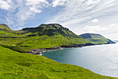 The west coast at Nordradalur. Denmark, Faroe Islands