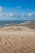 Denmark, Jutland, Lonstrup, Sandy beach slowly being eroded into the Skagerrak
