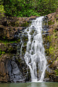 Waimea Falls, Waimea Valley Audubon Park, North Shore, Oahu, Hawaii.