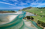 Tidal patterns, Hoopers Inlet, Otago Peninsula, Dunedin, South Island, New Zealand