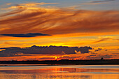 Canada, Prince Edward Island, Wood Islands. Sunset over Northumberland Strait.