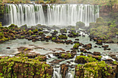 Brazil, Iguazu Falls. Landscape of waterfalls.
