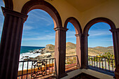 Mexico, Baja California Sur, Todos Santos. Hacienda Cerritos Boutique Hotel at Cerritos Beach.