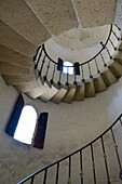 USA, California, Death Valley National Park, Spiral staircase at Scotty's Castle.