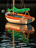 USA, Massachusetts, Cape Cod, Moored sailboat