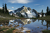 Whatcom Peak reflected in Tapto Lake, North Cascades National Park