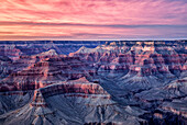 USA, Arizona, Grand Canyon National Park, Dämmerung von Hopi Point