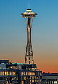 Washington State, Seattle. Space Needle at Sunset
