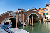 Bridge of the three arches, Venice, Veneto, Italy