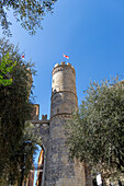 Tower of Porta Soprana, construction of the 12th century, Genoa, Liguria, Italy.