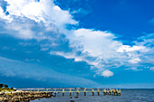 Storm coming, Buzzards Bay, Padanaram, Dartmouth, Massachusetts. and Fort Rodman in distance
