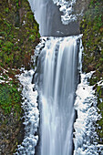 Lower Multnomah Falls, winter, Columbia Gorge, Oregon, USA