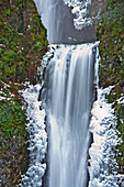 Lower Multnomah Falls, Winter, Columbia Gorge, Oregon, USA