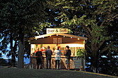 Kiosk im Olympiazentrum, München, Bayern, Deutschland