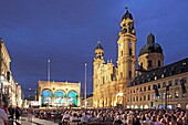 Classic night at Odeonsplatz, Munich, Bavaria, Germany