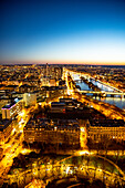 Blick vom Eiffelturm in Paris, Frankreich.