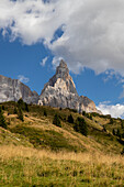 Pale di San Martino mountain group. Passo Rolle, San Martino di Castrozza Village, Trento district, Trentino Alto Adige, Italy