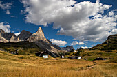Pale di San Martino mountain group. Passo Rolle, San Martino di Castrozza Village, Trento district, Trentino Alto Adige, Italy