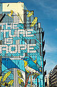 'The Future is Europe' mural in the European quarter in Brussels, Belgium.