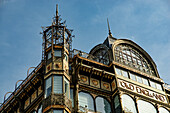 Art Nouveau front of the Museum of Musical Instruments in Brussels, Belgium.