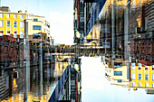 Doppelbelichtungsfoto des Kortedagsteeg in Gent, Belgien