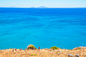 Meereslandschaft, Strand von Preveli, Rethymno, Kreta, griechische Inseln, Griechenland