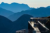 Sonnenaufgang, Nordwandsteig am Nebelhorn, 2224m, Allgäuer Alpen, Allgäu, Bayern, Deutschland, Europa